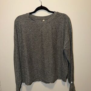 Fabletics Charcoal Heather Long Sleeve Tee